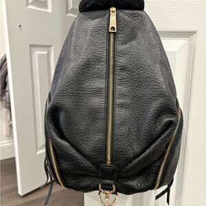 Black Leather Backpack